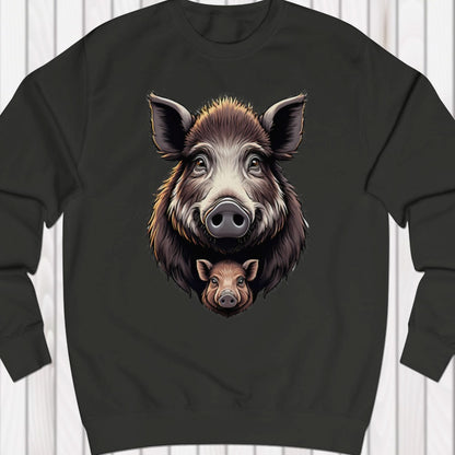 Wild zwijn met big sweatshirt