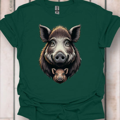 Wild zwijn met Big T‑Shirt