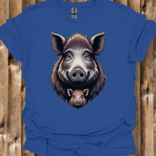 Wild zwijn met Big T‑Shirt