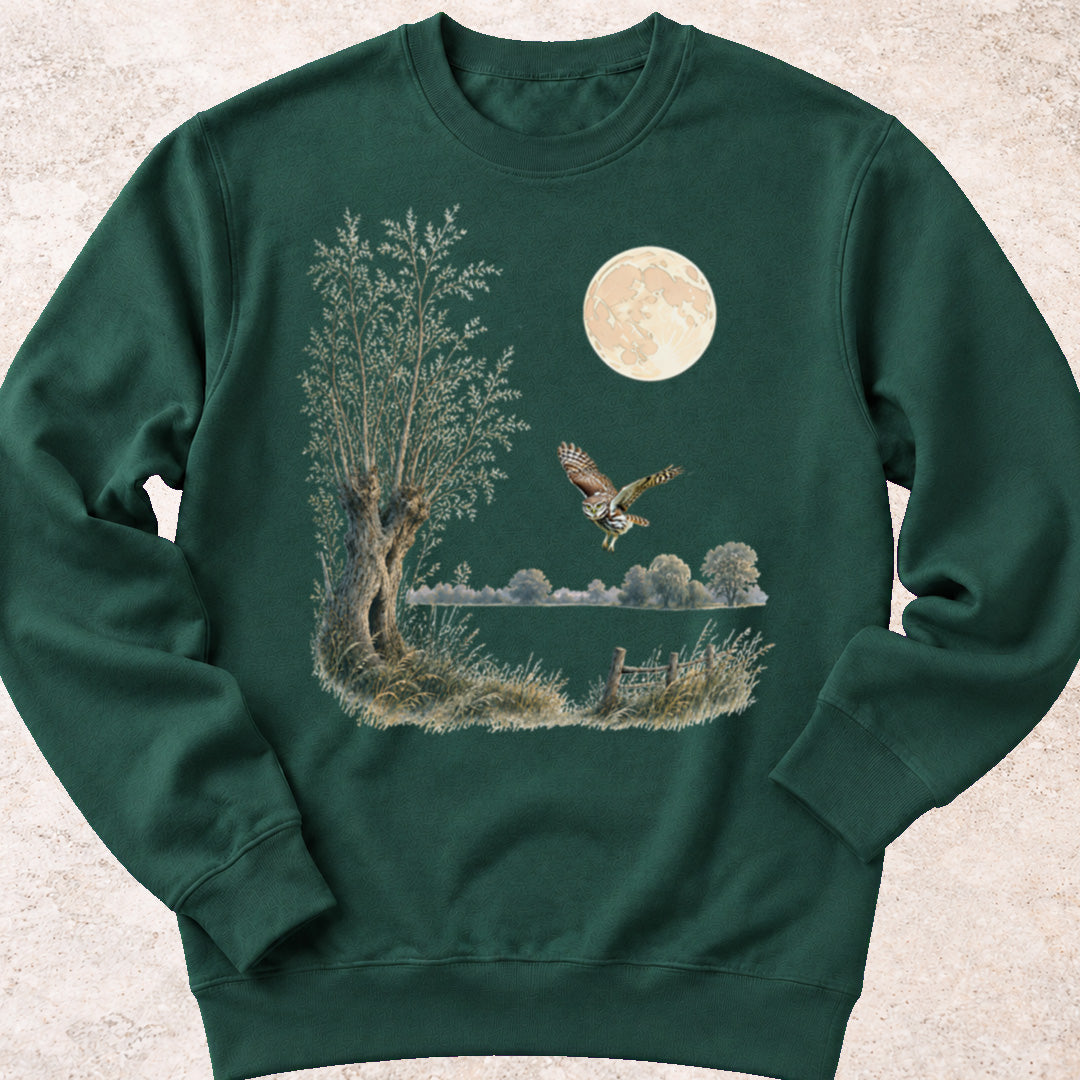 Steenuil bij Volle Maan Sweatshirt