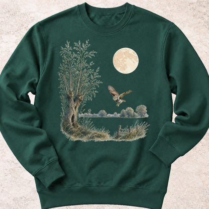 Steenuil bij Volle Maan Sweatshirt