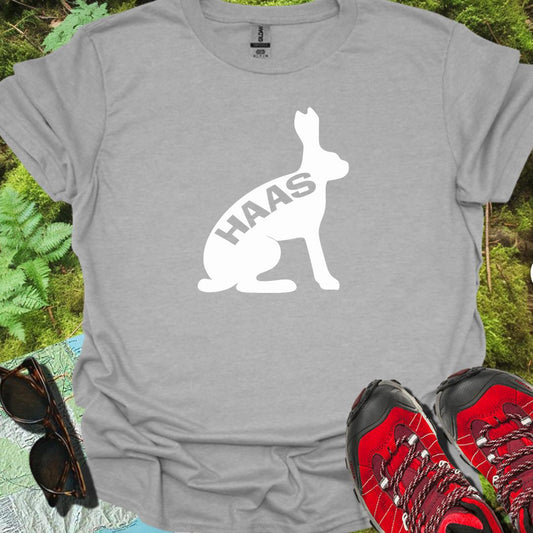 Hare silhouette with text white timeless T-shirt