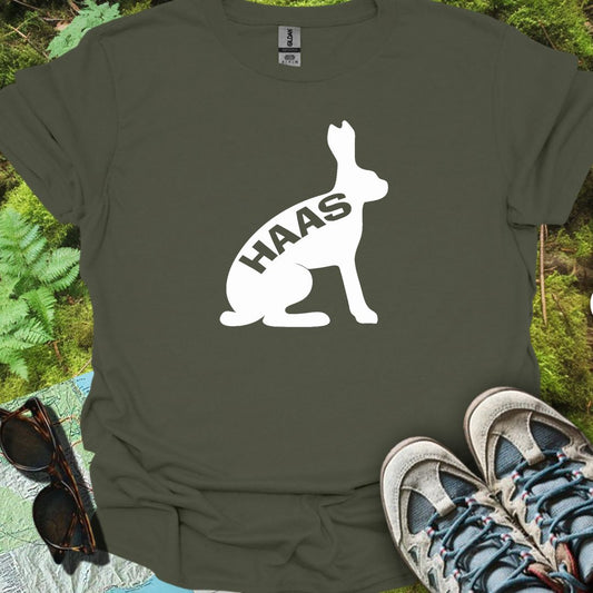 Hare silhouette with text white timeless T-shirt