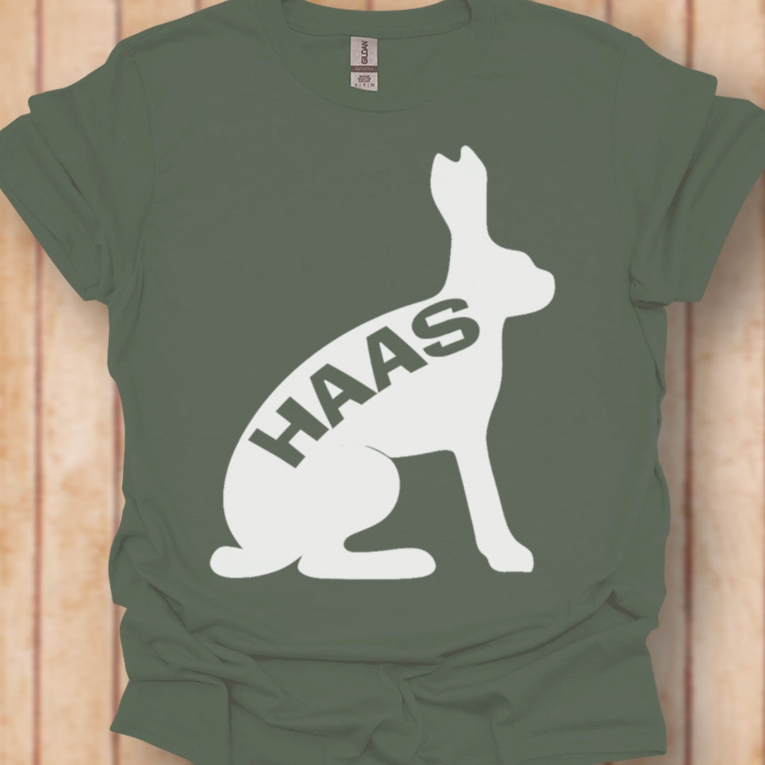 Hare silhouette with text white timeless T-shirt
