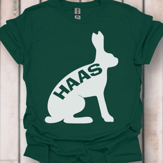Hare silhouette with text white timeless T-shirt