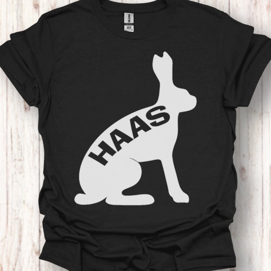 Hare silhouette with text white timeless T-shirt