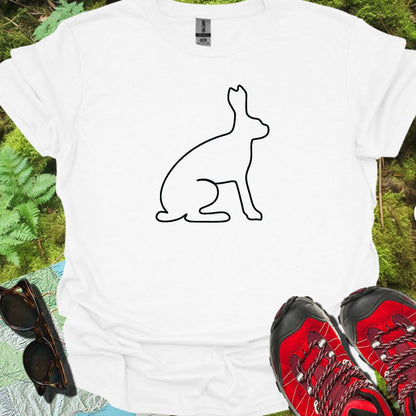 Haas outline zwart tijdloos T-shirt