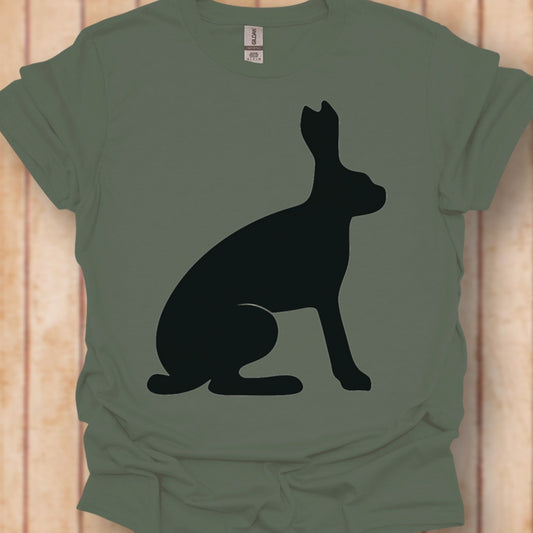 Hare silhouette black timeless T-shirt