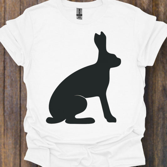 Hare silhouette black timeless T-shirt