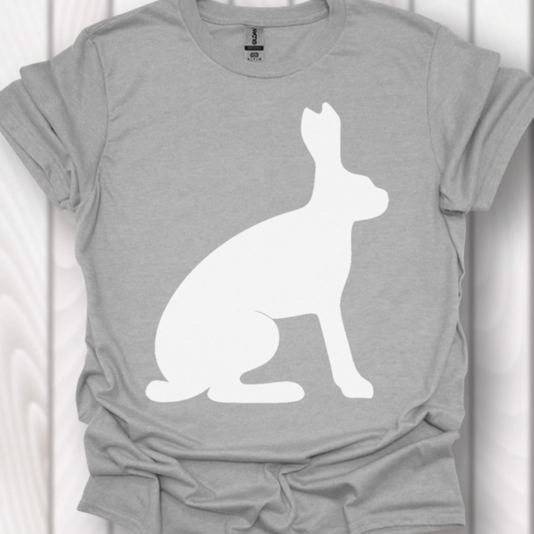 Hare silhouette white timeless T-shirt