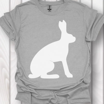 Hare silhouette white timeless T-shirt