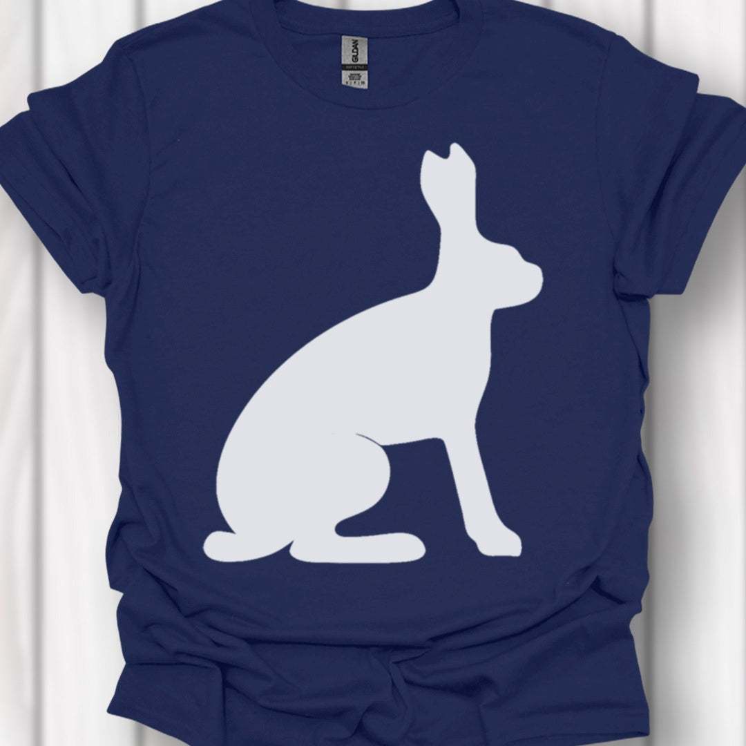 Hare silhouette white timeless T-shirt