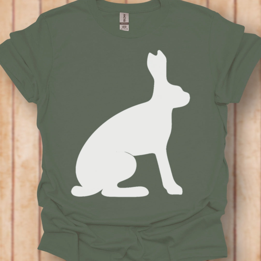 Hare silhouette white timeless T-shirt