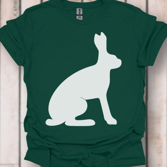 Hare silhouette white timeless T-shirt