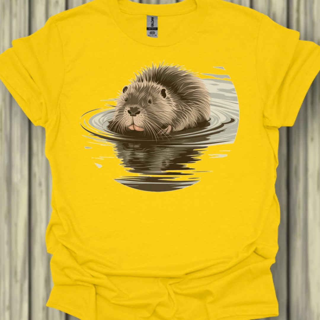 Badderende Bever trendy T-shirt