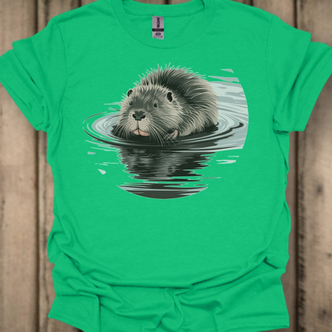 Badderende Bever trendy T-shirt
