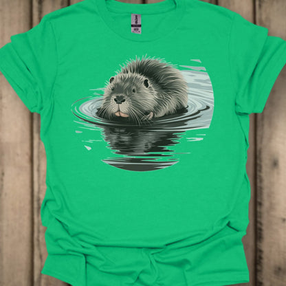 Badderende Bever trendy T-shirt
