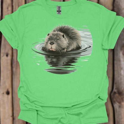 Badderende Bever trendy T-shirt