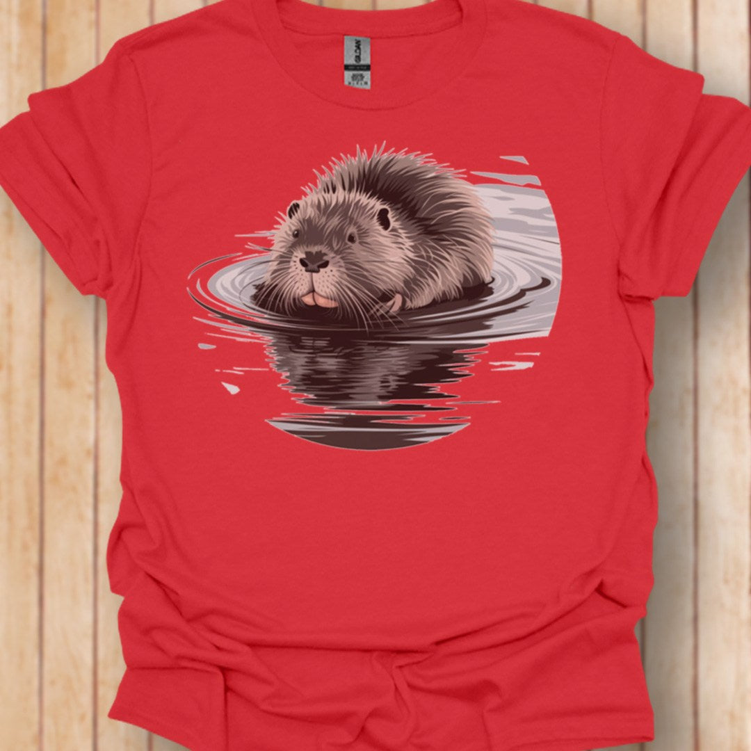 Badderende Bever trendy T-shirt