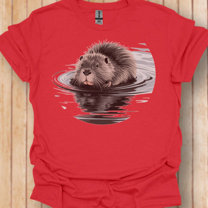 Badderende Bever trendy T-shirt