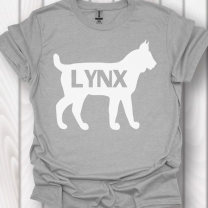 Lynx silhouet met tekst wit tijdloos T-shirt
