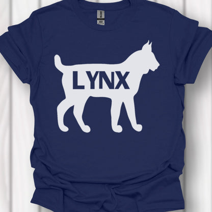Lynx silhouet met tekst wit tijdloos T-shirt