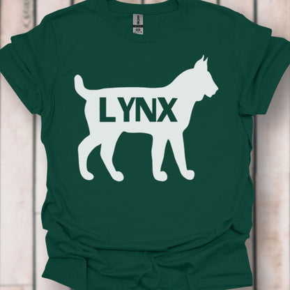 Lynx silhouet met tekst wit tijdloos T-shirt