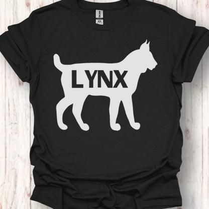 Lynx silhouet met tekst wit tijdloos T-shirt