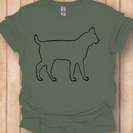 Lynx contour noir T-shirt intemporel 