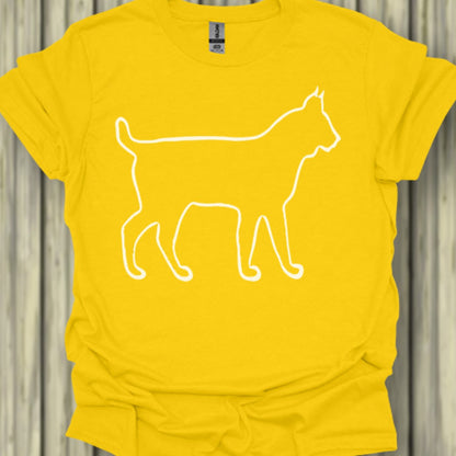 Lynx contour blanc T-shirt tendance 