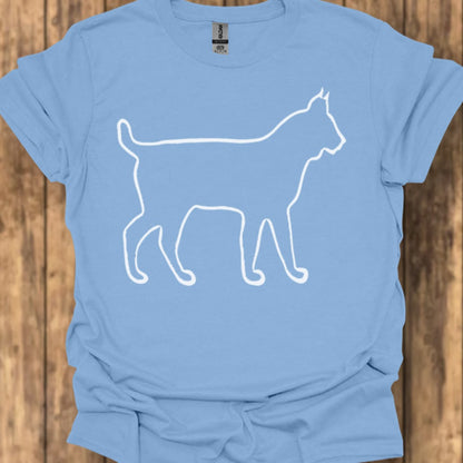 Lynx contour blanc T-shirt tendance 