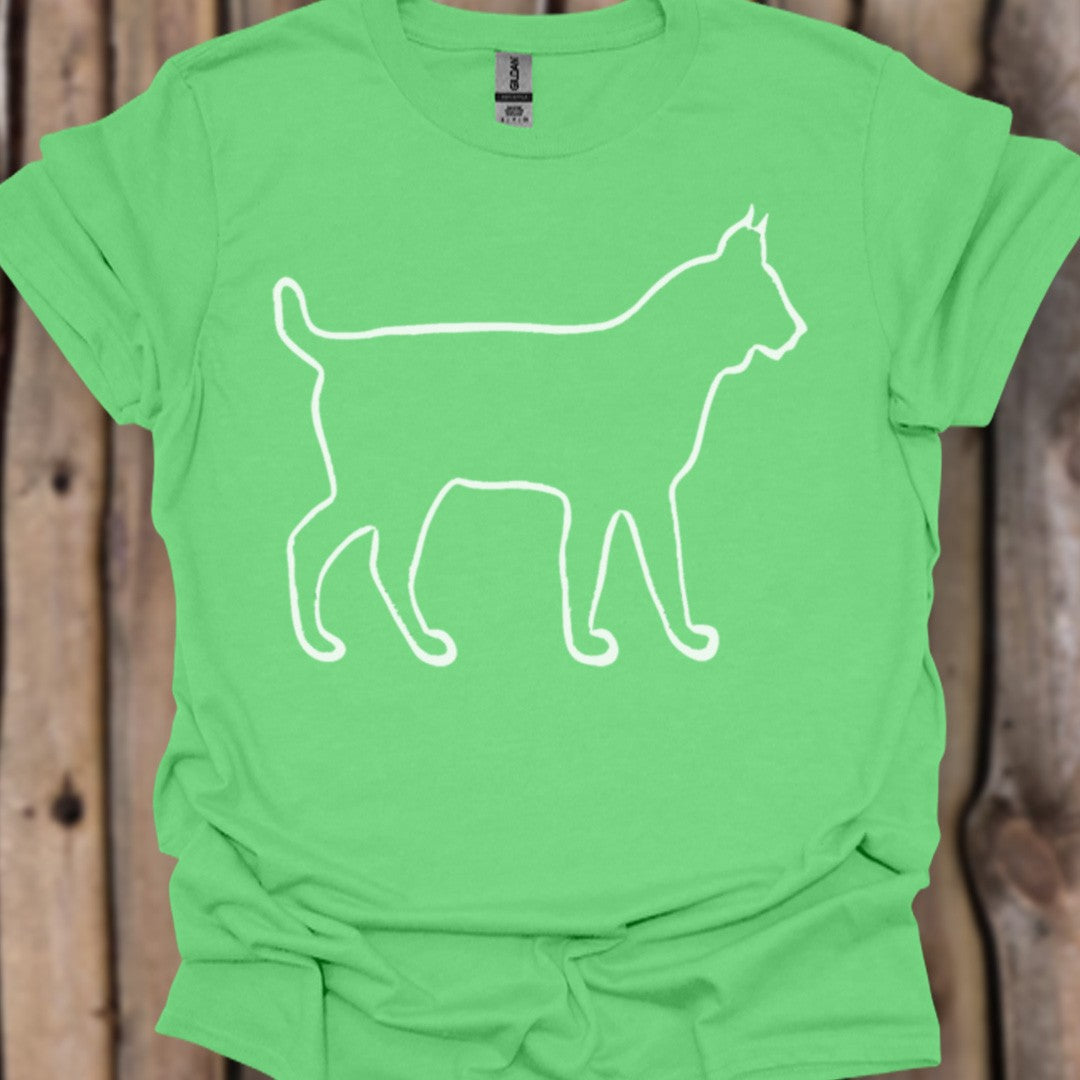 Lynx contour blanc T-shirt tendance 