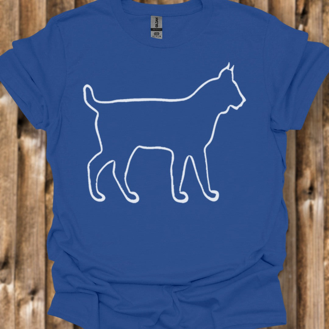 Lynx contour blanc T-shirt tendance 