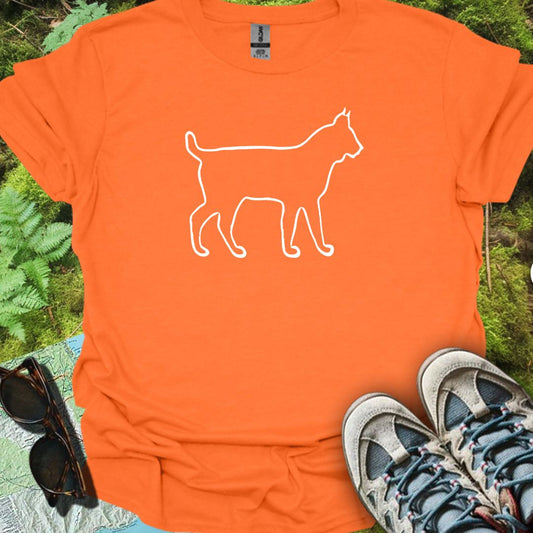 Lynx contour blanc T-shirt tendance 