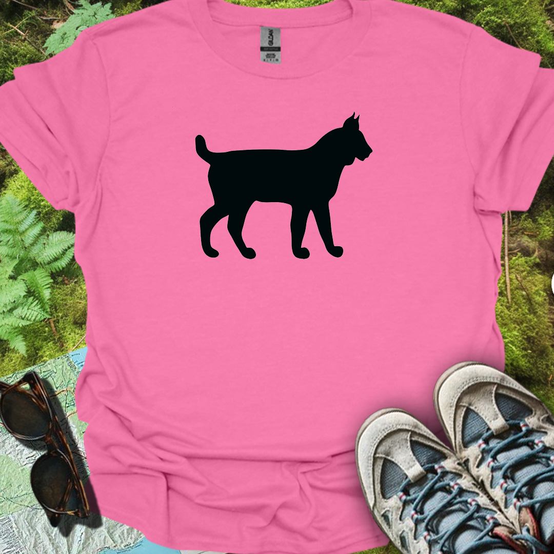 Lynx silhouette noire T-shirt tendance 