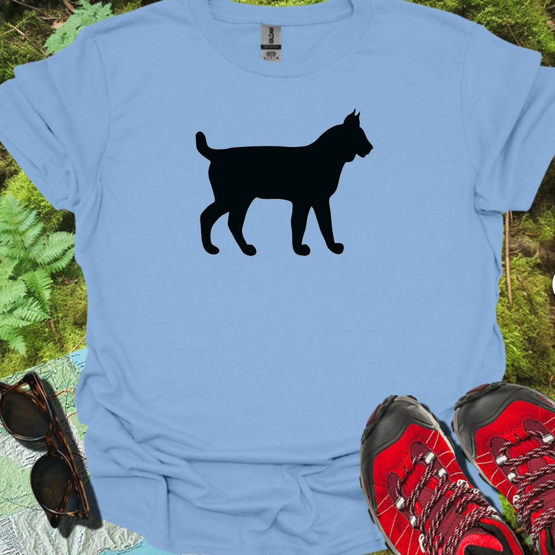 Lynx silhouette noire T-shirt tendance 