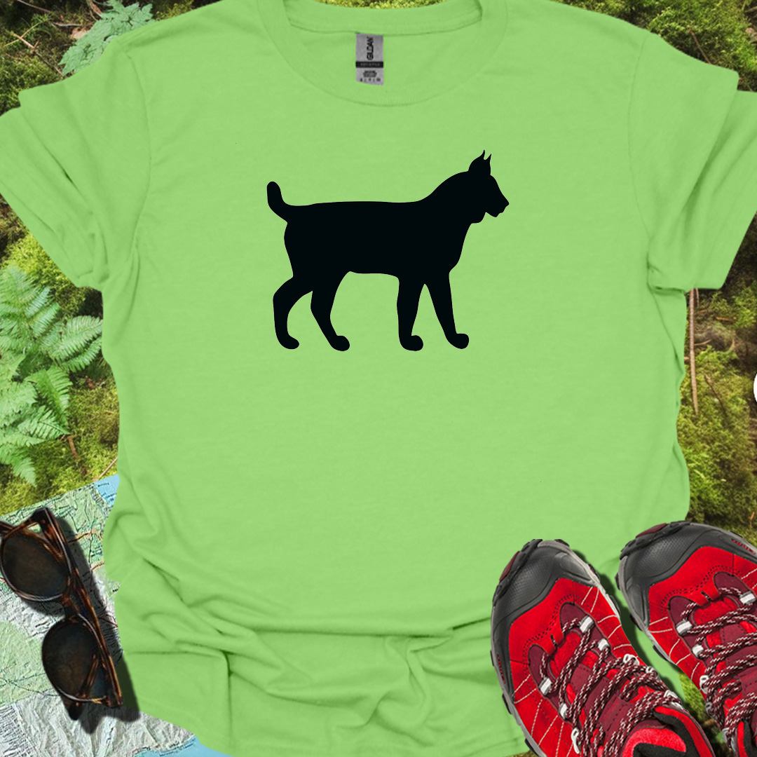 Lynx silhouette noire T-shirt tendance 