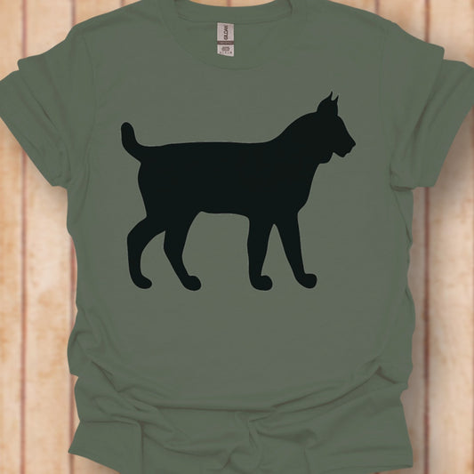 Lynx silhouette noire T-shirt intemporel 