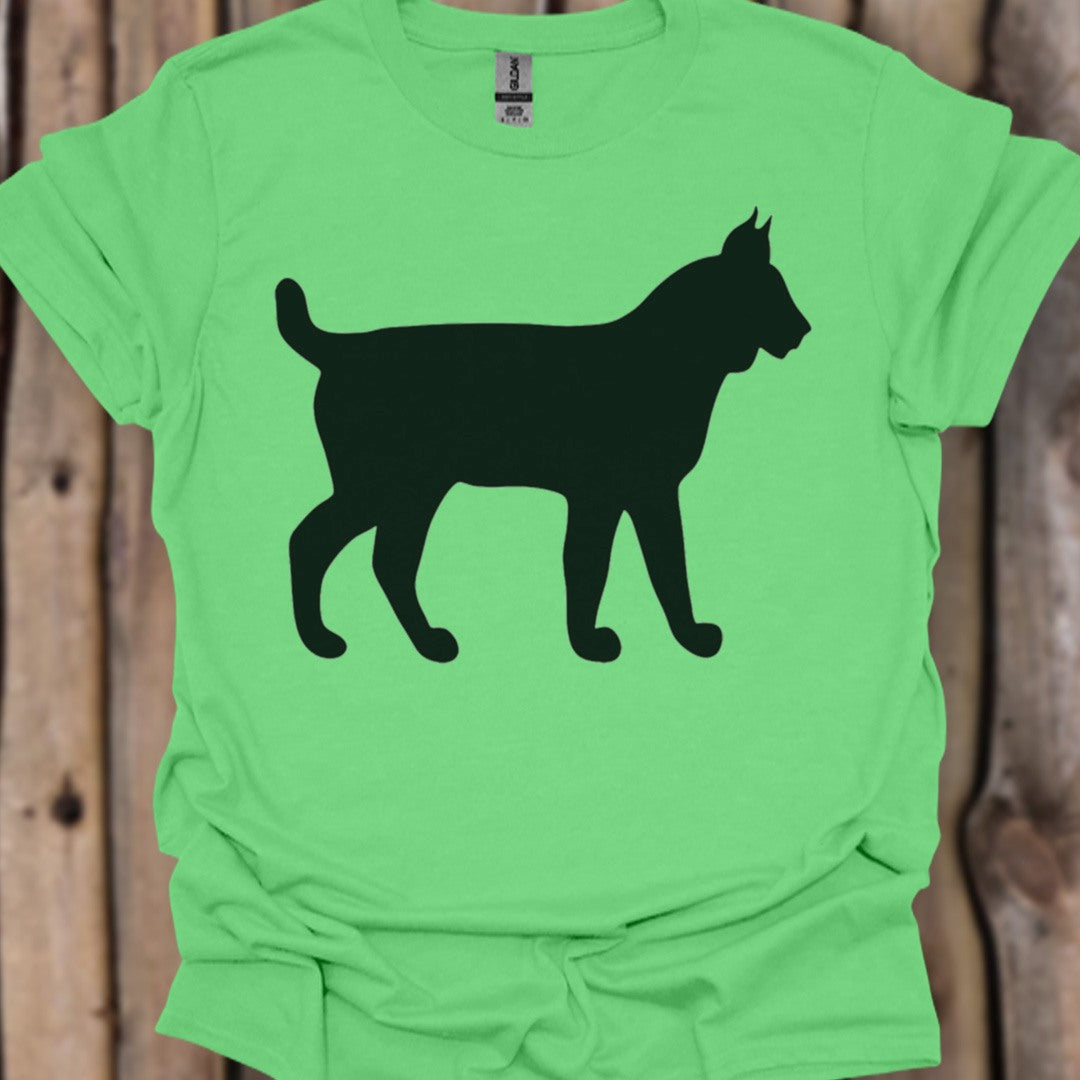 Lynx silhouette black trendy T-shirt
