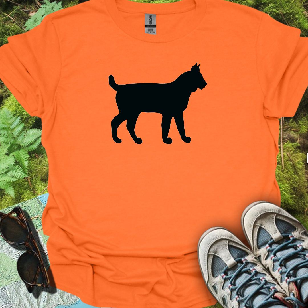 Lynx silhouette noire T-shirt tendance 