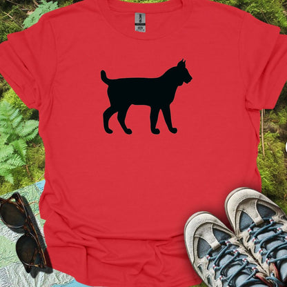 Lynx silhouette noire T-shirt tendance 