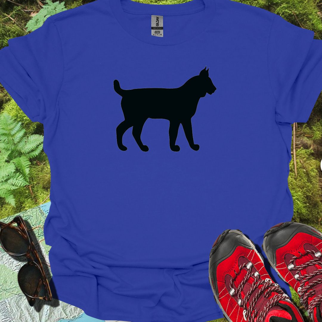 Lynx silhouette noire T-shirt tendance 