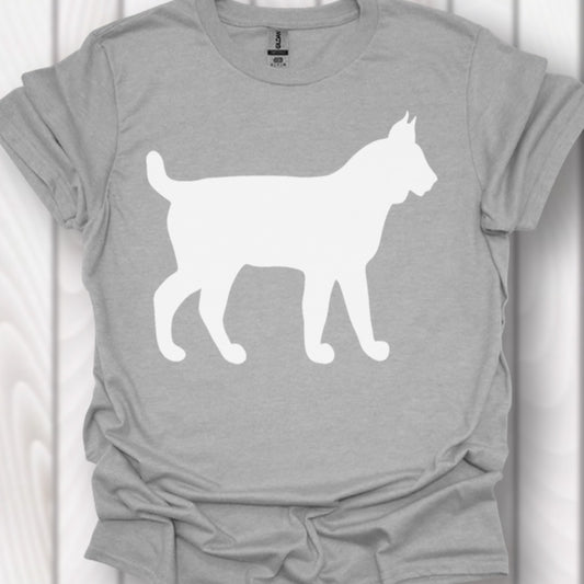 Lynx silhouette blanche T-shirt intemporel