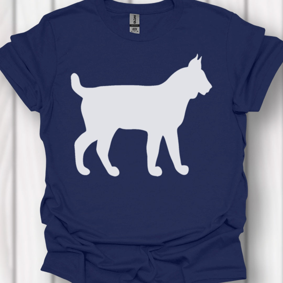 Lynx silhouette blanche T-shirt intemporel