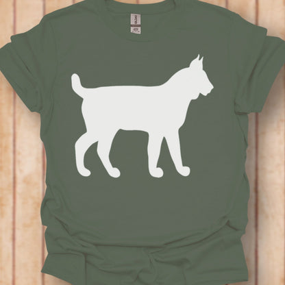 Lynx silhouette blanche T-shirt intemporel