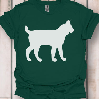 Lynx silhouette blanche T-shirt intemporel