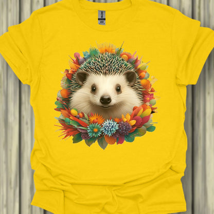 Hérisson fleuri T-shirt tendance