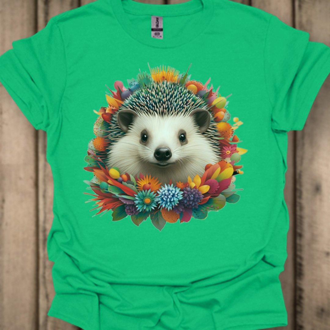Hérisson fleuri T-shirt tendance
