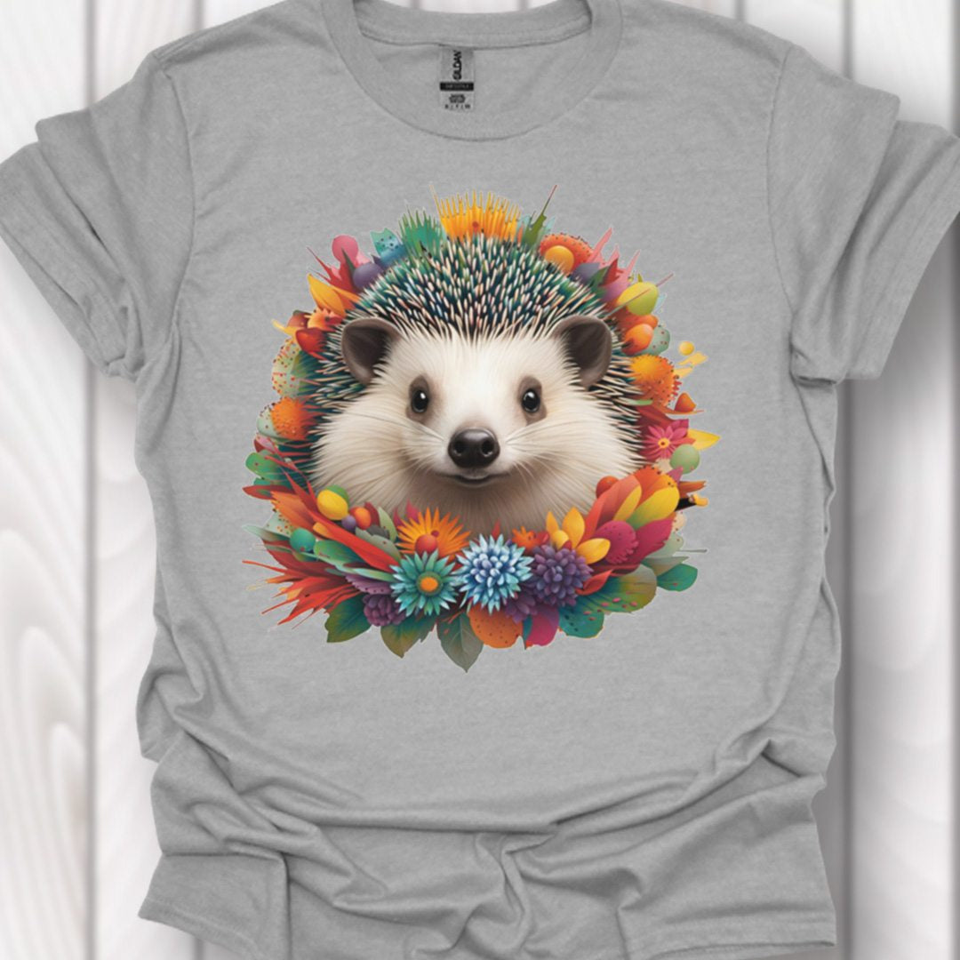 Hérisson fleuri T-shirt intemporel