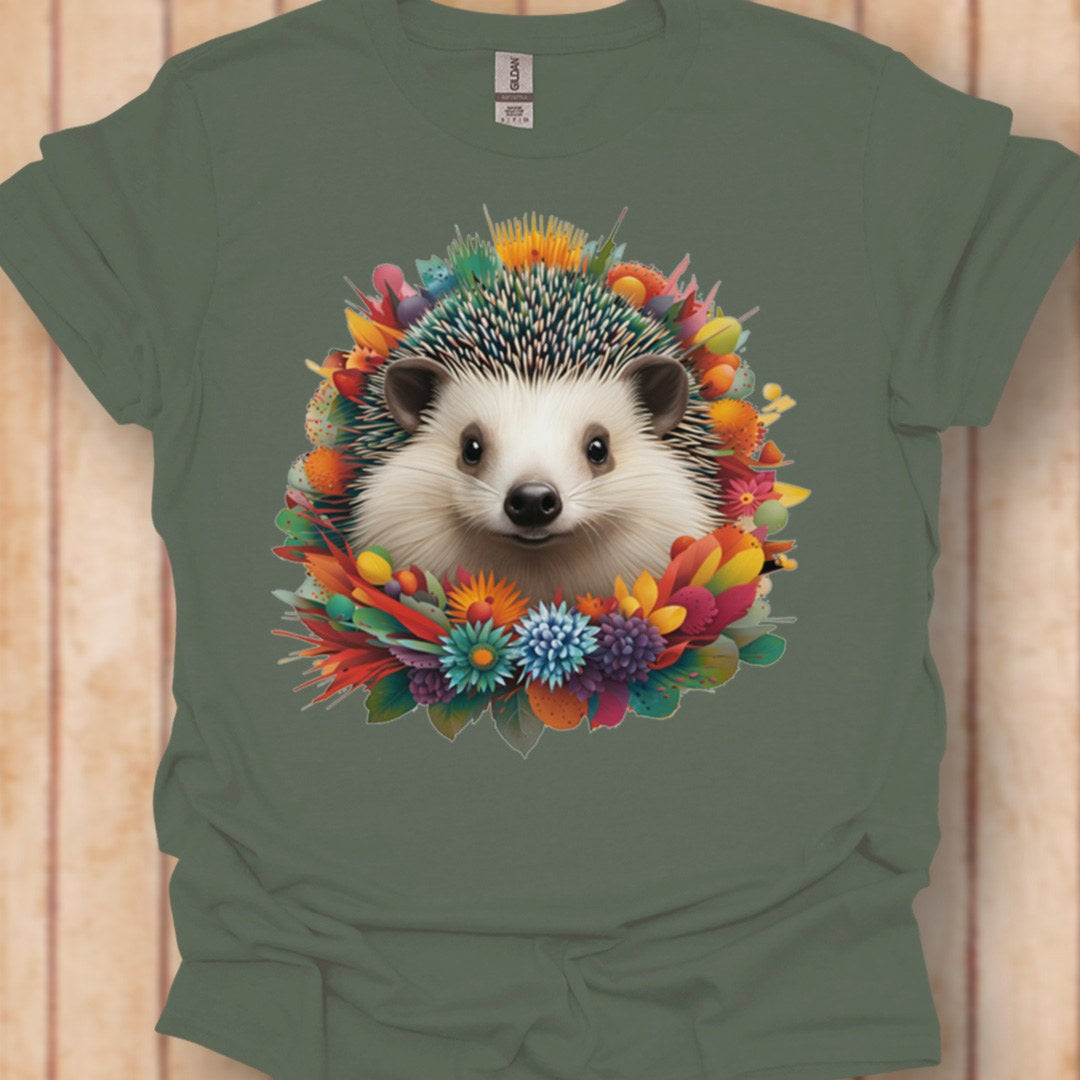 Hérisson fleuri T-shirt intemporel